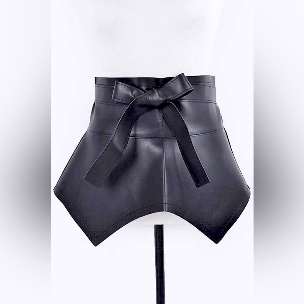 Vegan Leather Wrap Statement Belt
